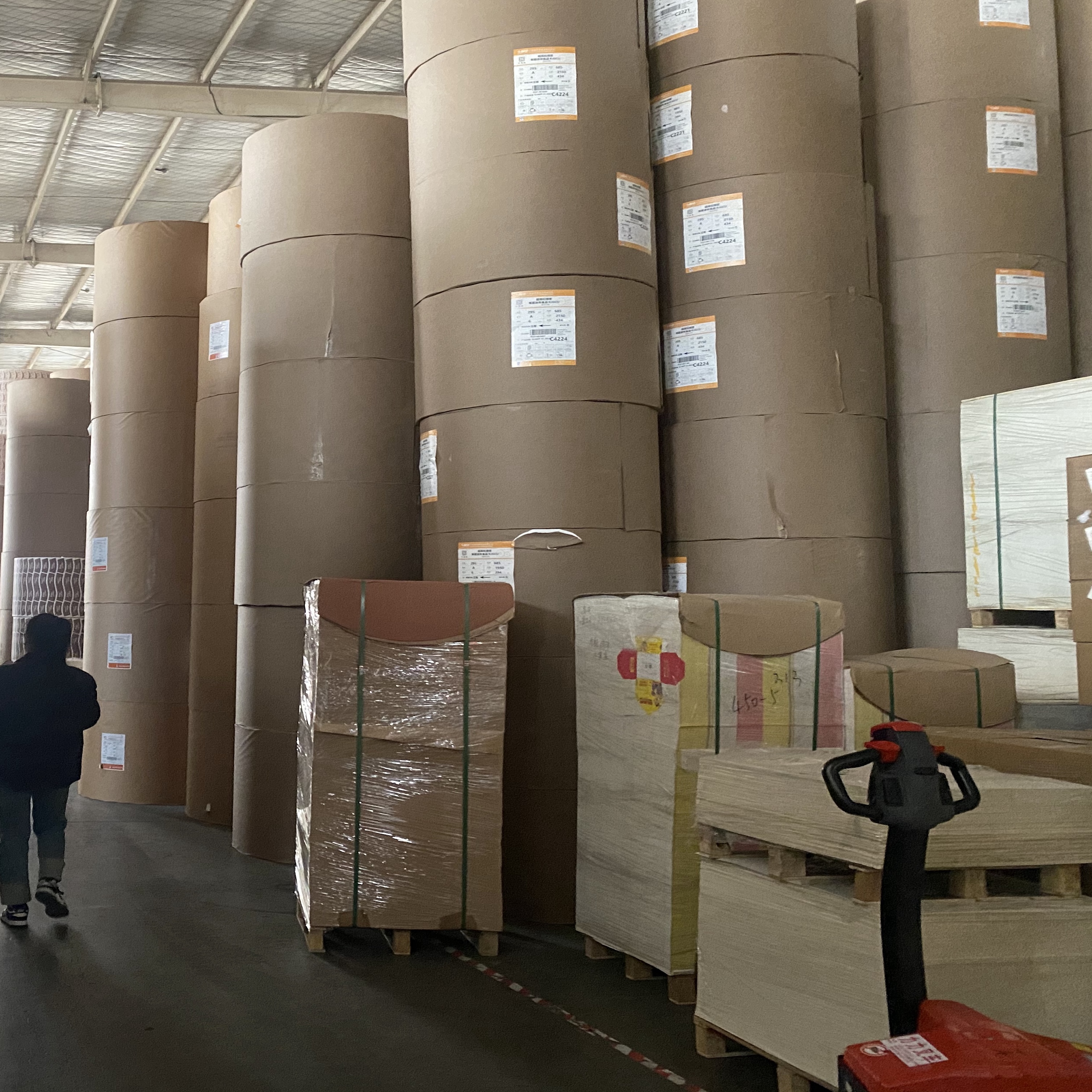 Custom Printed Eco-Friendly Kraft Paper Cup Roll PE Coated  for Making Paper Cups